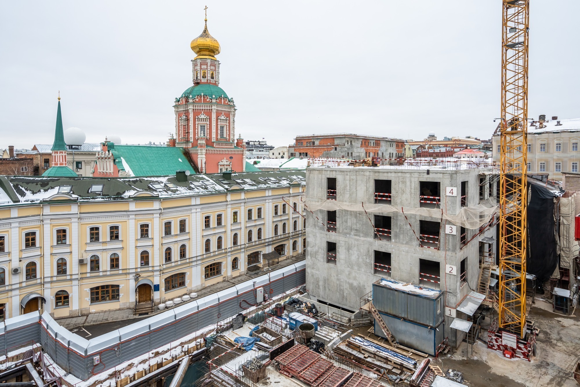 Ход строительства коллекции клубных особняков «Ильинка 3/8» в феврале