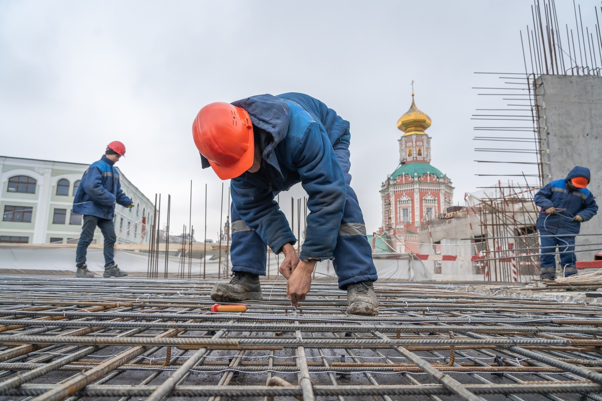 Ход строительства коллекции клубных особняков «Ильинка 3/8» в январе